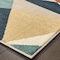 Homeroots 2 x 3 ft. Blue Green Beige Retro Wedge Indoor Area Rug 384285 - alternate 2